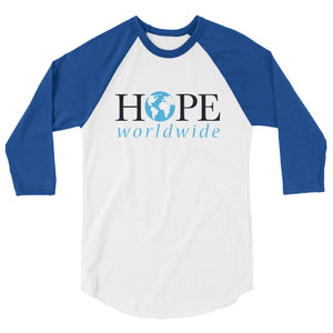 HOPE worldwide baseball 3/4 sleeve shirt