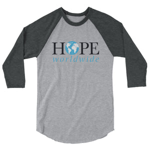 HOPE worldwide baseball 3/4 sleeve shirt